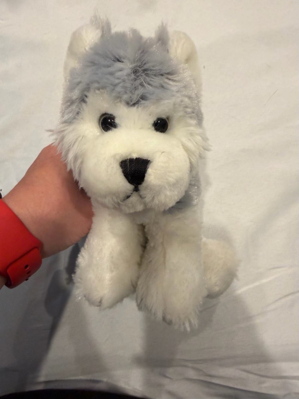 Ganz Webkinz Husky HM120 Gray White Plush Dog Retired 2007 No Code